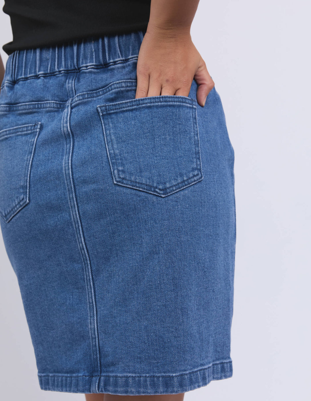 Foxwood - Rio Denim Skirt Mid Blue