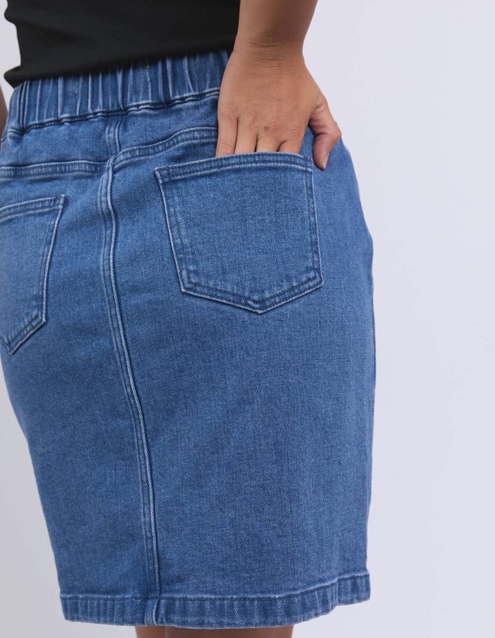 Foxwood - Rio Denim Skirt Mid Blue