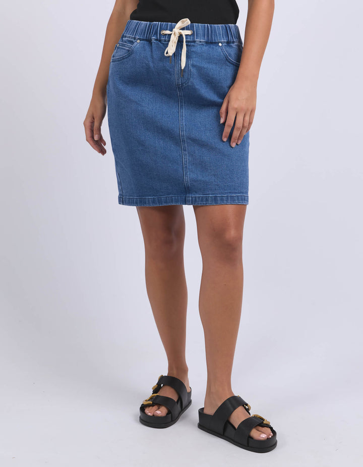 Foxwood - Rio Denim Skirt Mid Blue