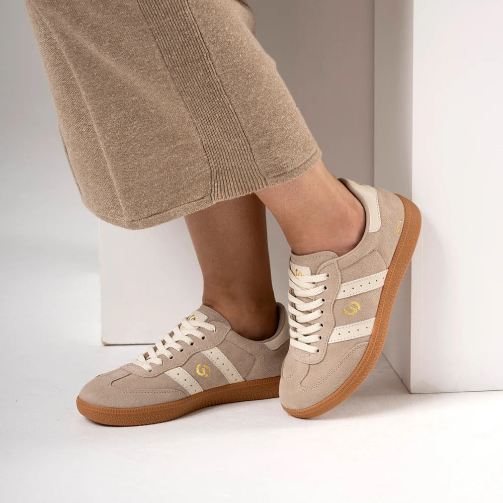 Goodsole - 2001 Parallel Suede Sneaker Tropical Taupe / Ivory