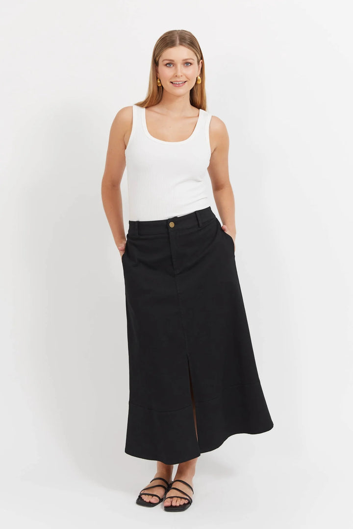 Haven - Panama Maxi Skirt Black