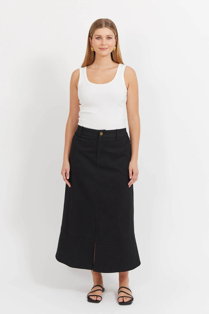 Haven - Panama Maxi Skirt Black