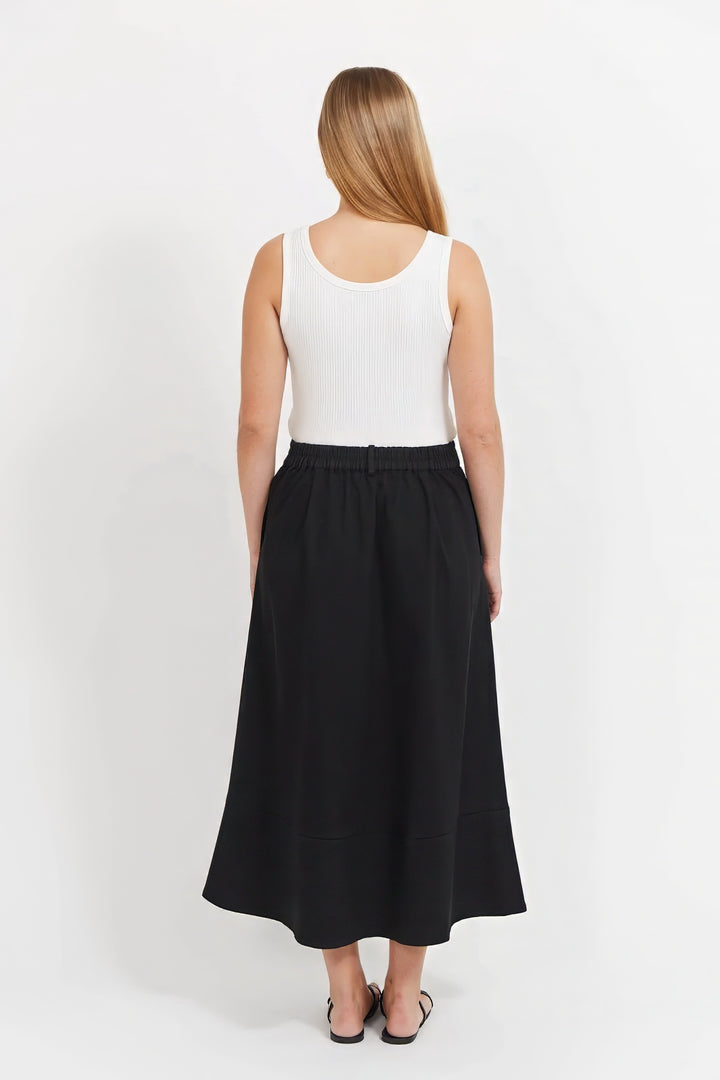 Haven - Panama Maxi Skirt Black