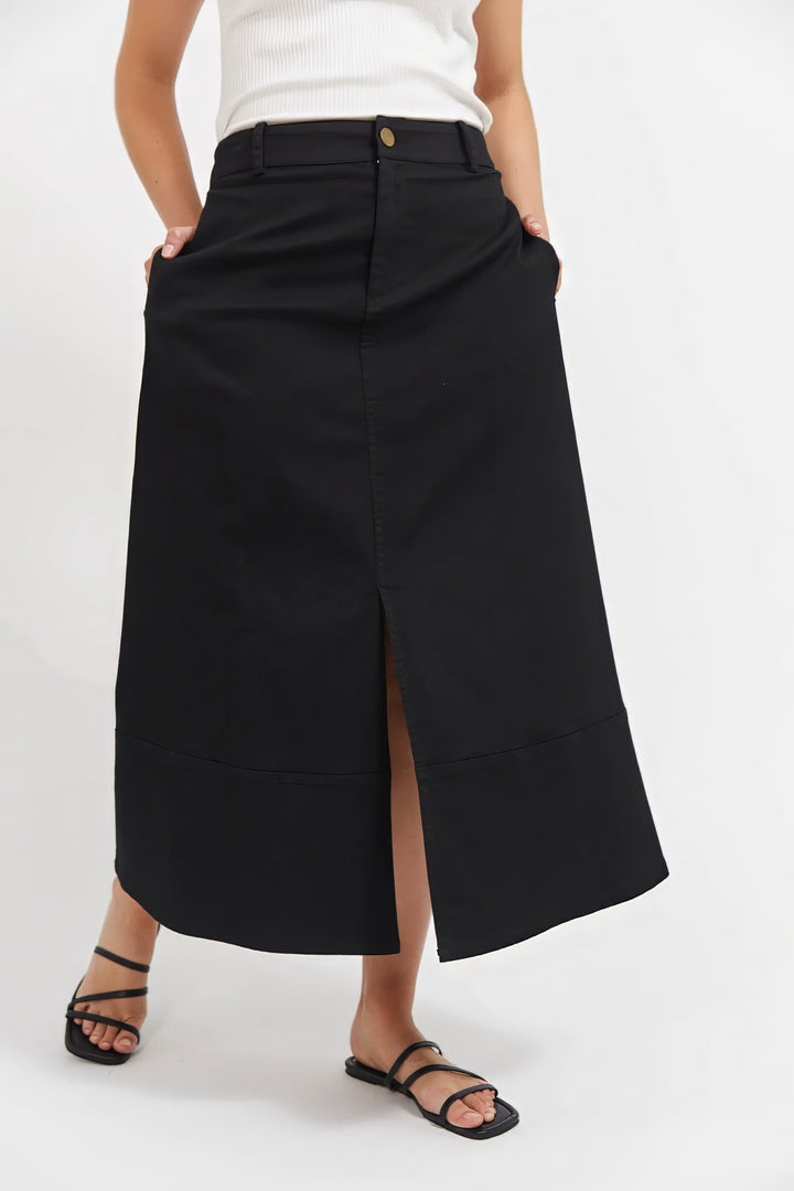 Haven - Panama Maxi Skirt Black