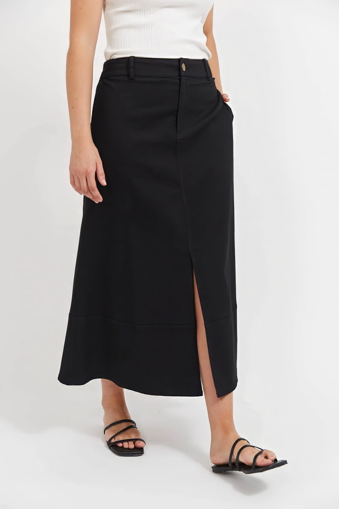 Haven - Panama Maxi Skirt Black