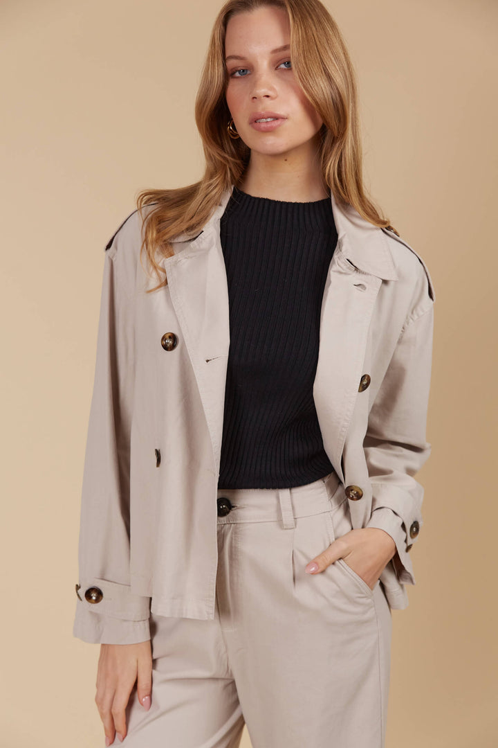 Isle Of Mine - Freya Crop Trench Canvas