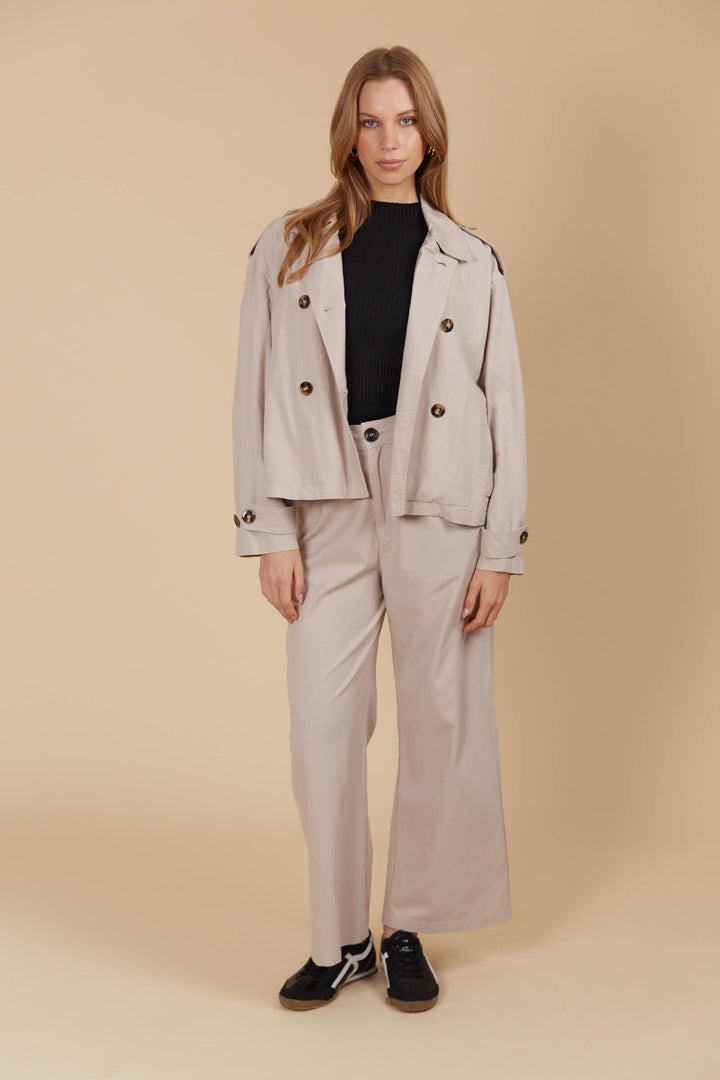 Isle Of Mine - Freya Crop Trench Canvas