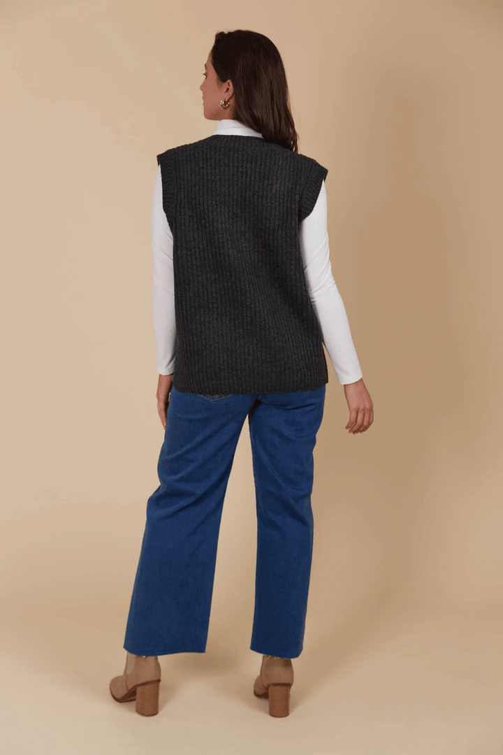 Isle Of Mine - Miru Knit Vest Ash