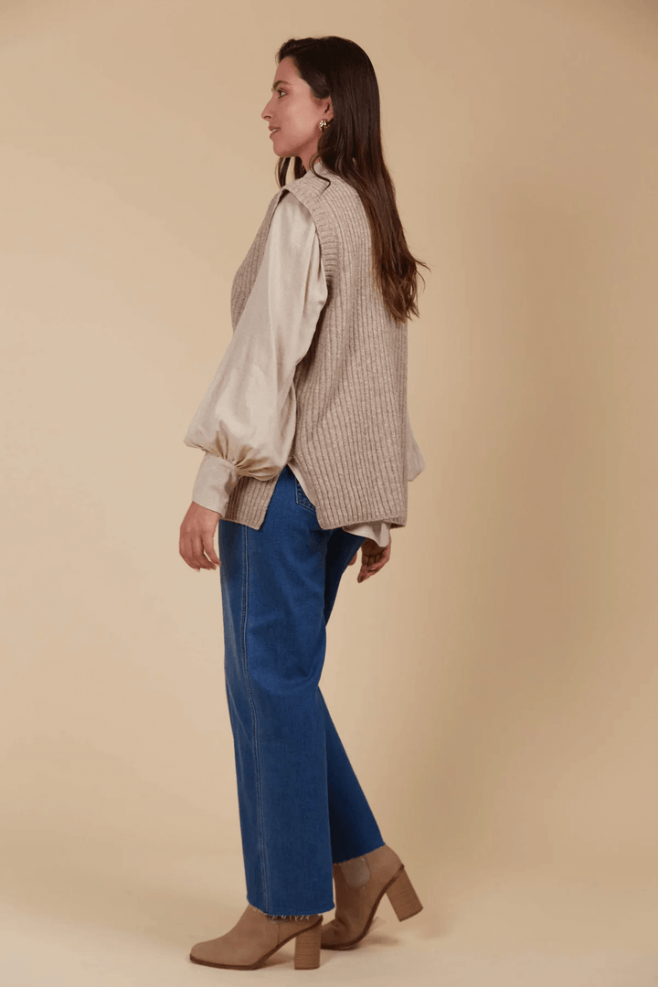 Isle Of Mine - Miru Knit Vest Taupe
