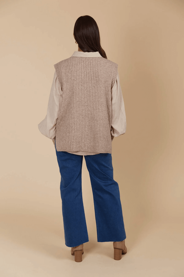 Isle Of Mine - Miru Knit Vest Taupe