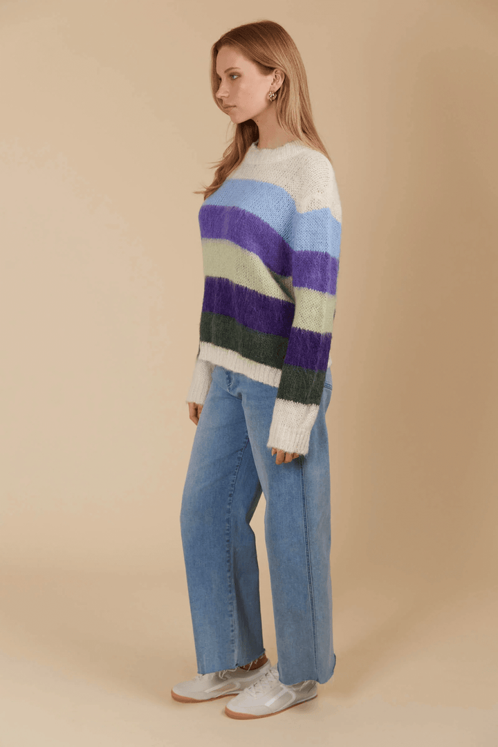 Isle Of Mine - Pallas Stripe Jumper Violet