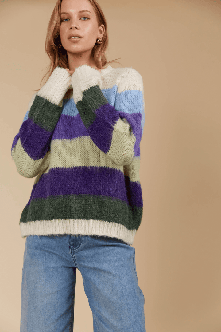 Isle Of Mine - Pallas Stripe Jumper Violet