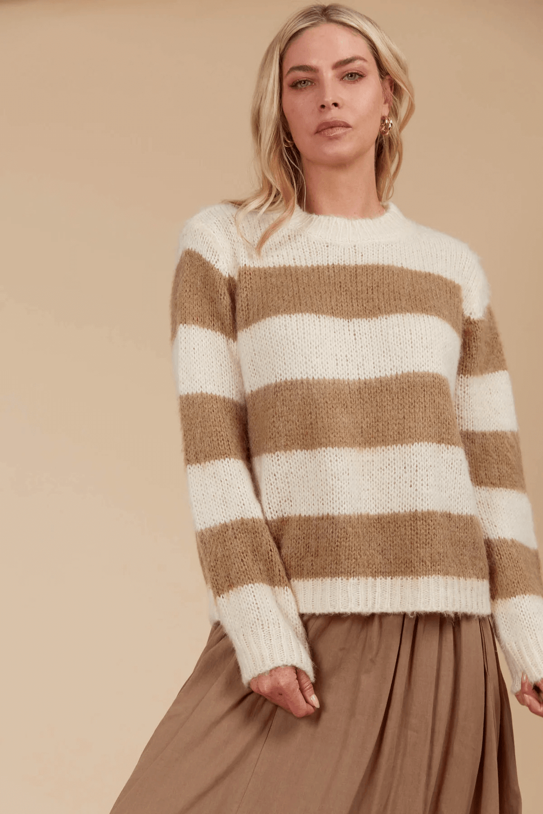Isle Of Mine - Pallas Stripe Jumper Toffee
