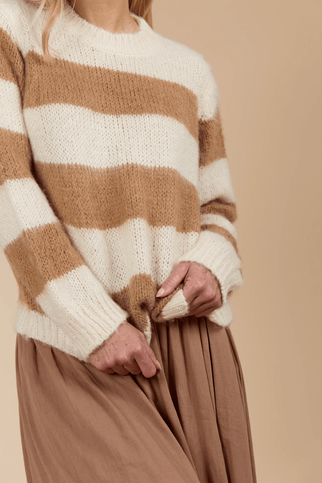 Isle Of Mine - Pallas Stripe Jumper Toffee
