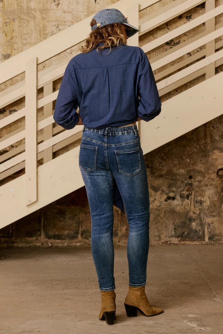 Italian Star - Emma Stretch Jean Dark Blue