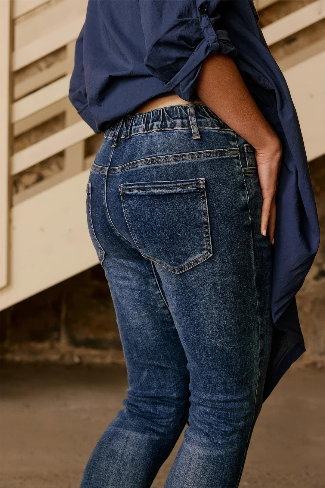 Italian Star - Emma Stretch Jean Dark Blue