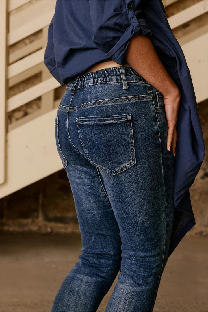 Italian Star - Emma Stretch Jean Dark Blue