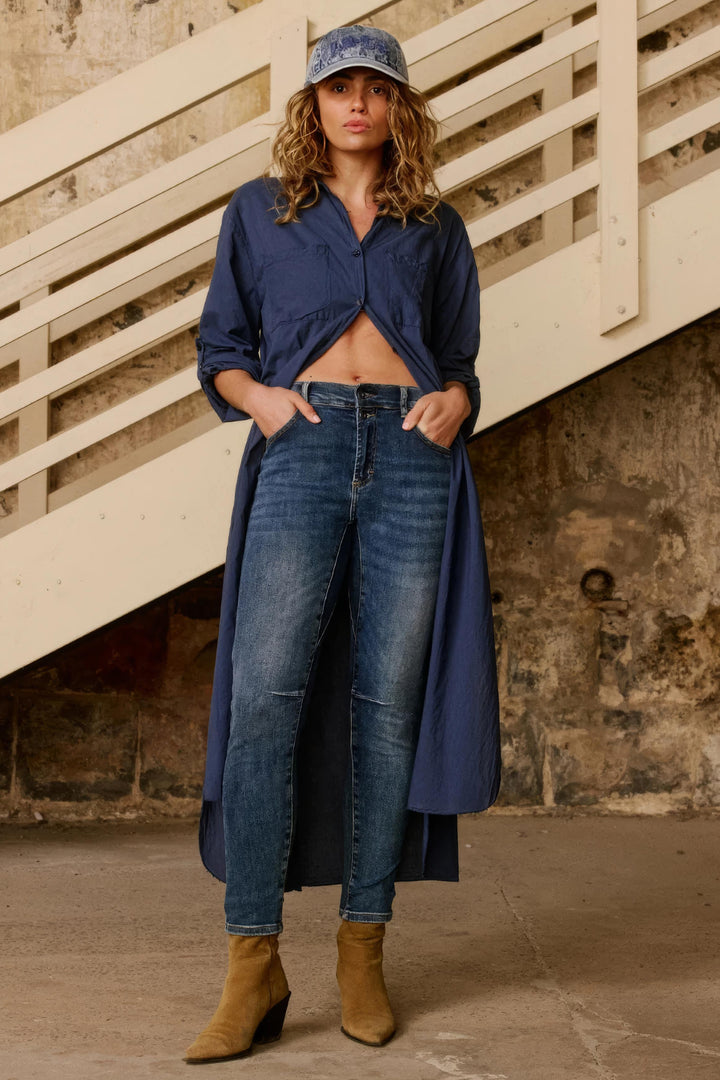 Italian Star - Emma Stretch Jean Dark Blue