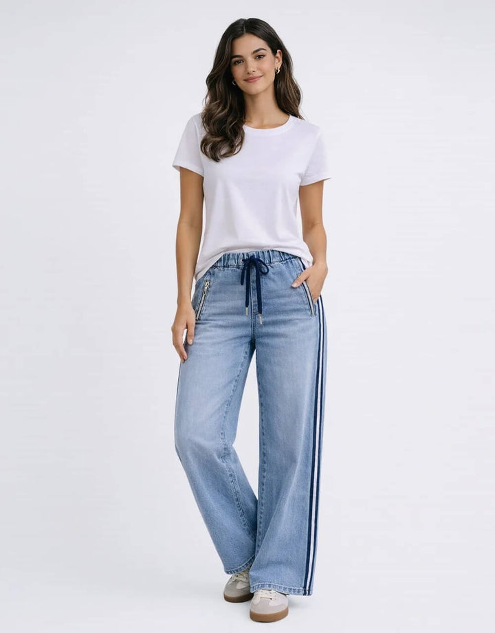 Italian Star - Glam Track Denim Light Blue