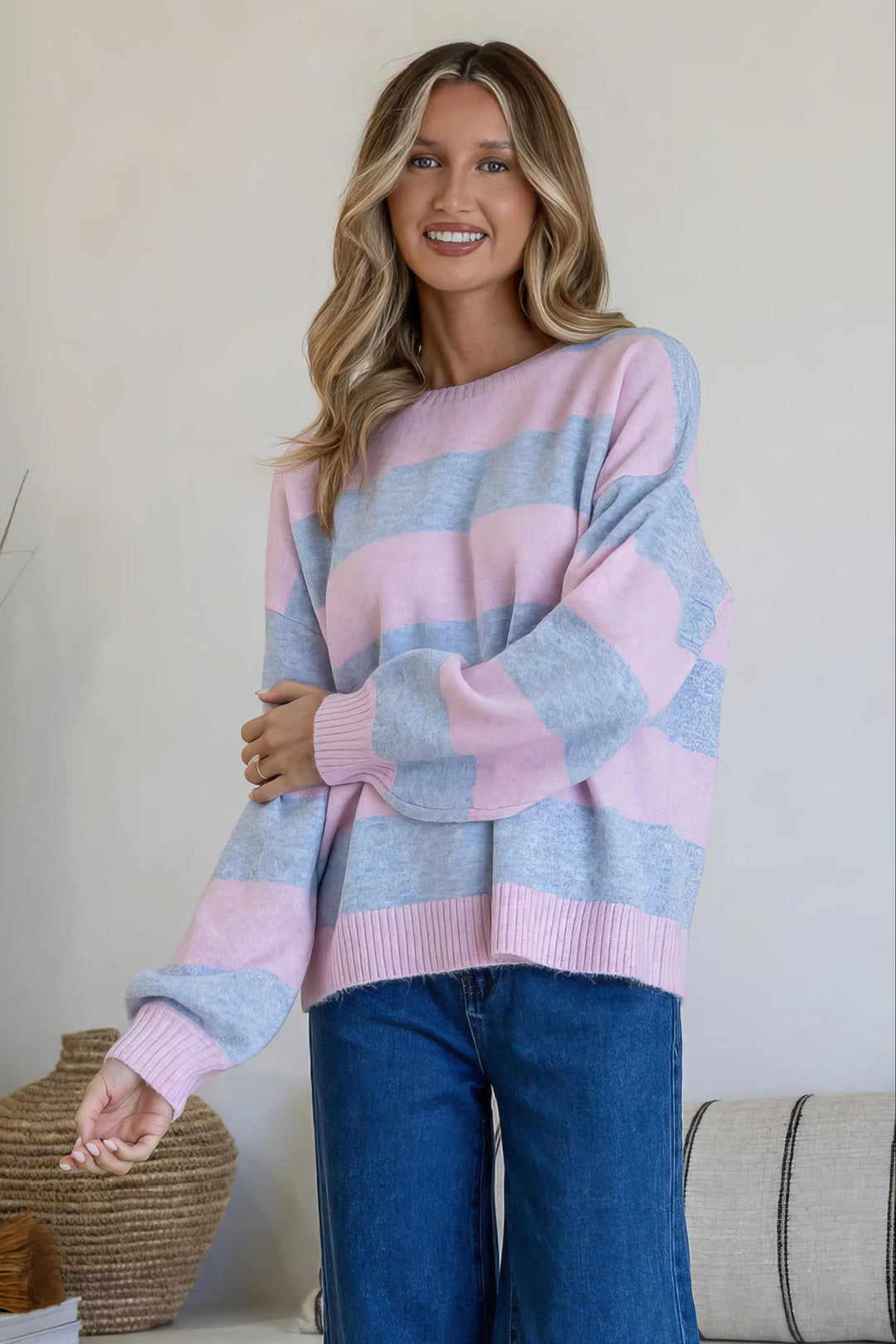 Brady Knit Stripe Pink / Blue