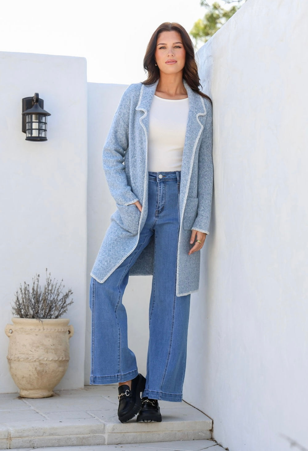 Canyon Coatigan Soft Blue