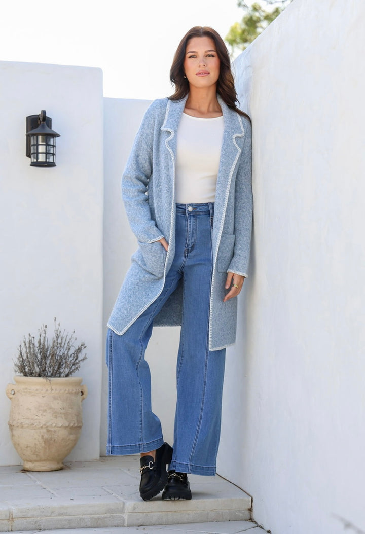 Canyon Coatigan Soft Blue