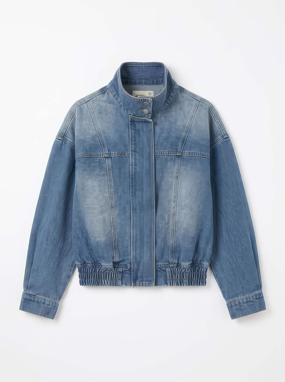 Charlotte Denim Bomber Jacket Light Blue