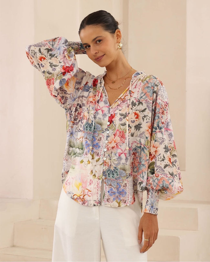 Juliet Blouse Pink Floral