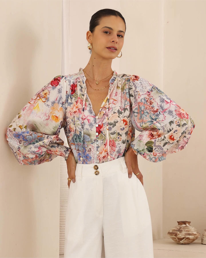 Juliet Blouse Pink Floral