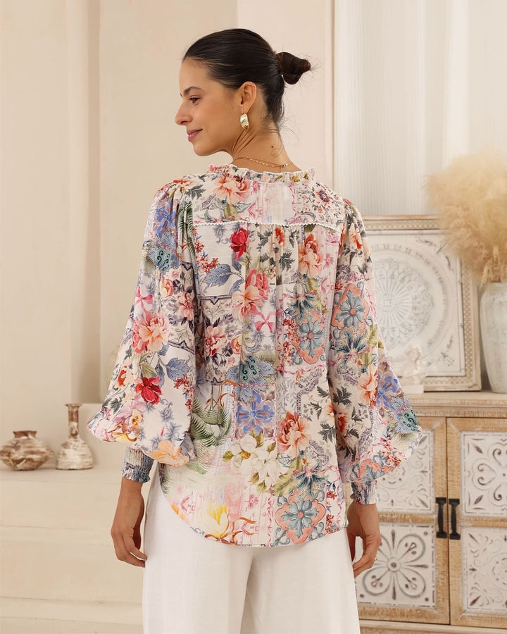 Juliet Blouse Pink Floral