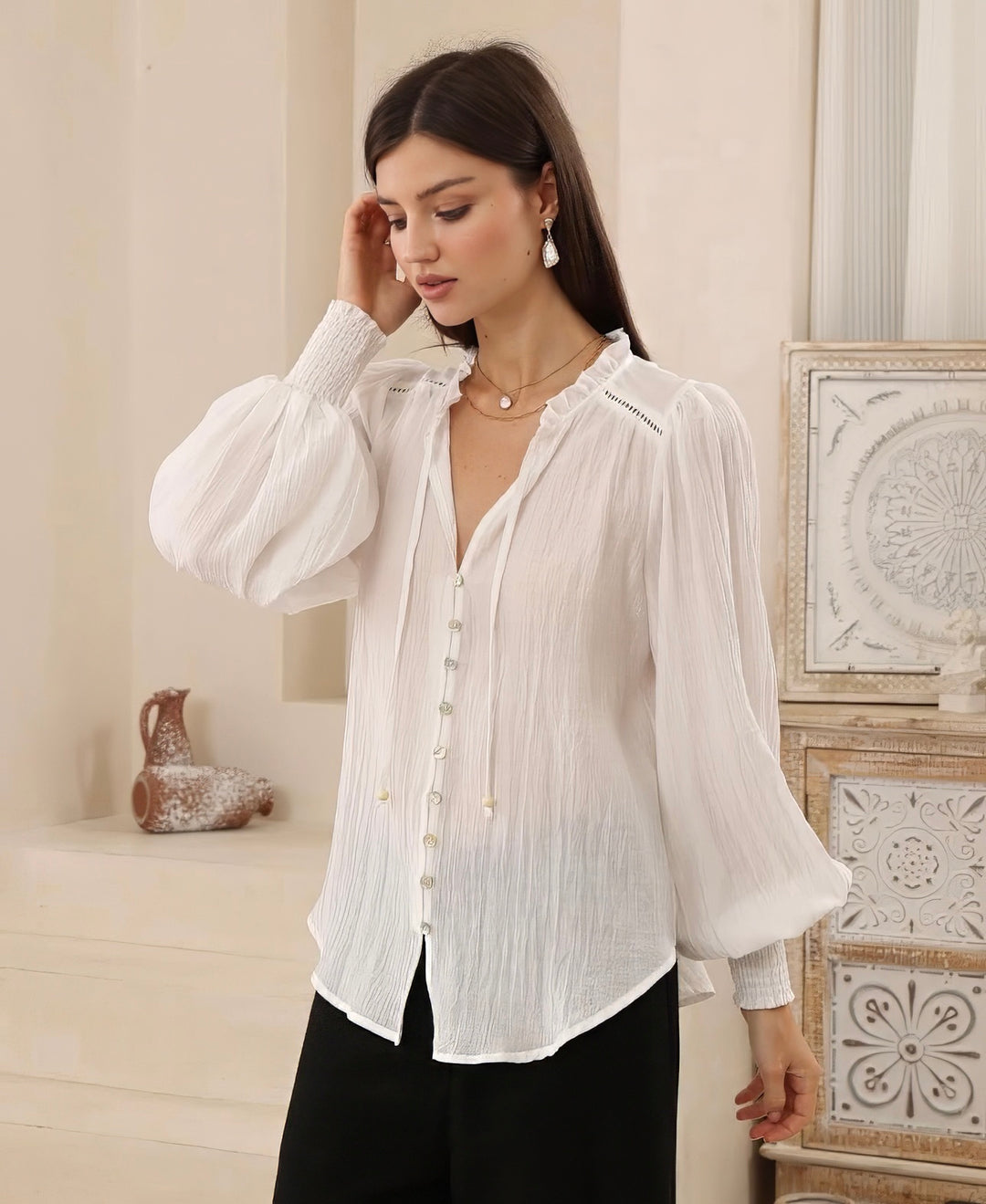 Juliet Blouse White