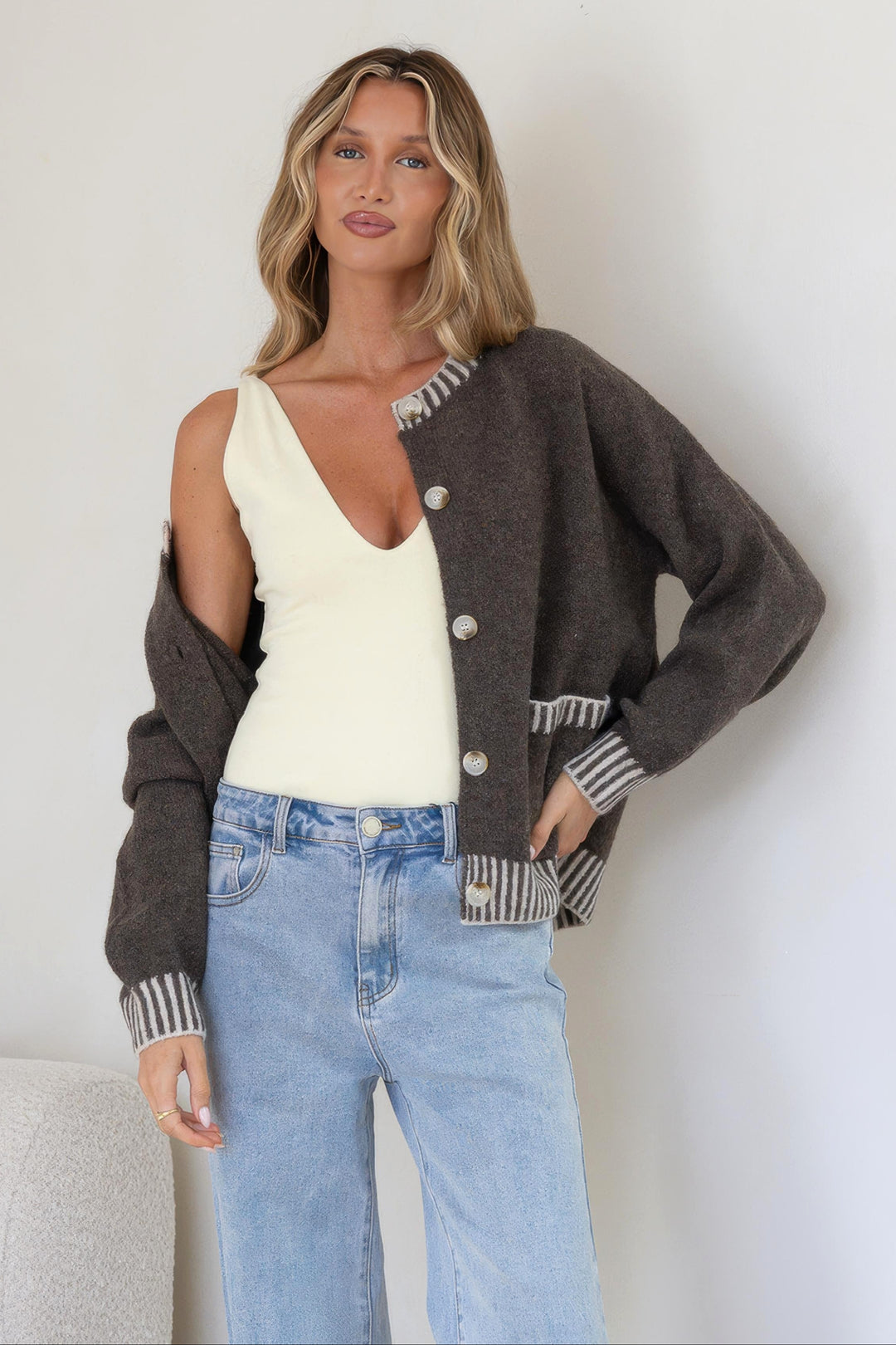 Maci Cardigan Chocolate