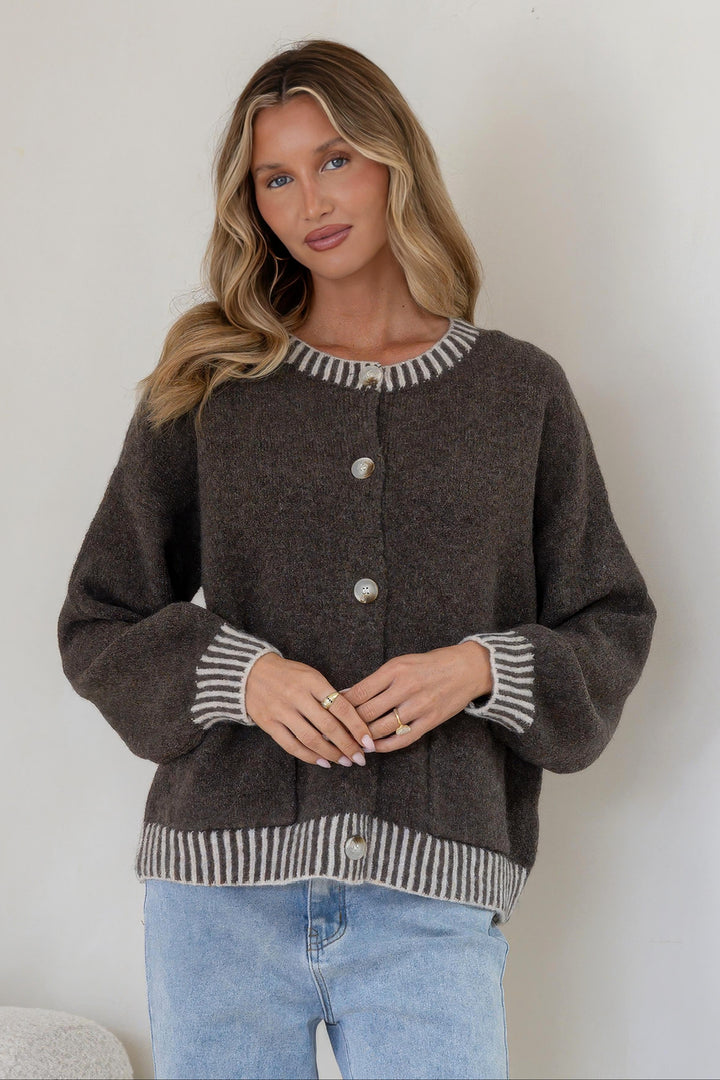 Maci Cardigan Chocolate