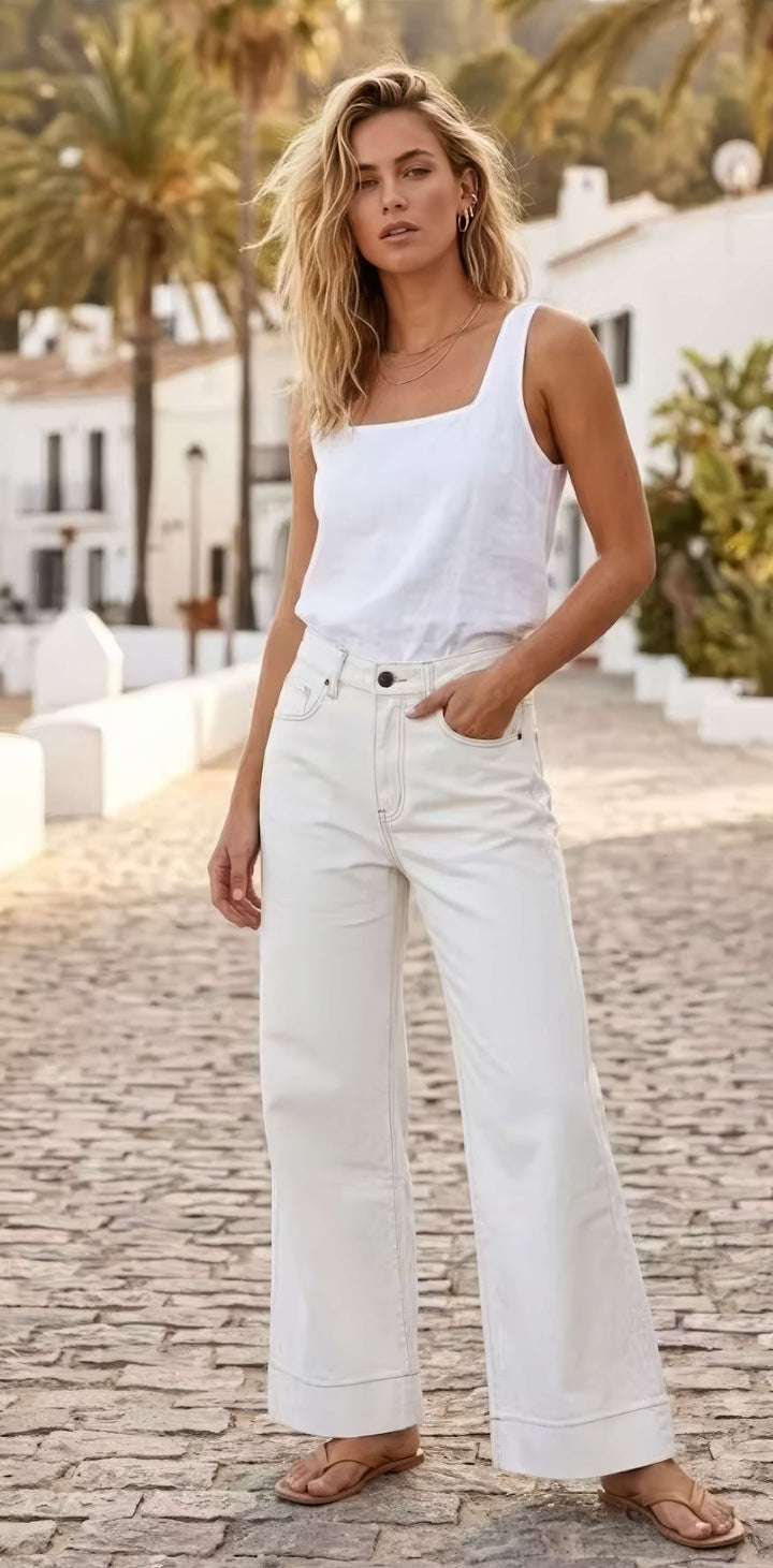 Poppy Denim White