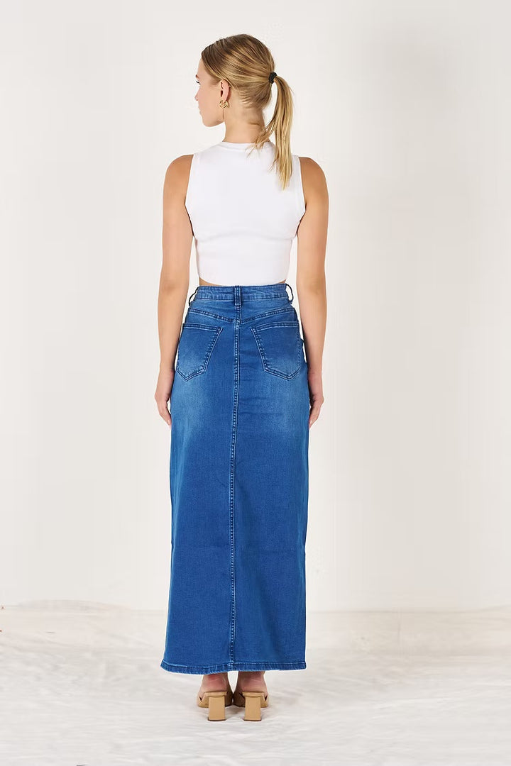 Sadie Denim Skirt Dark Blue