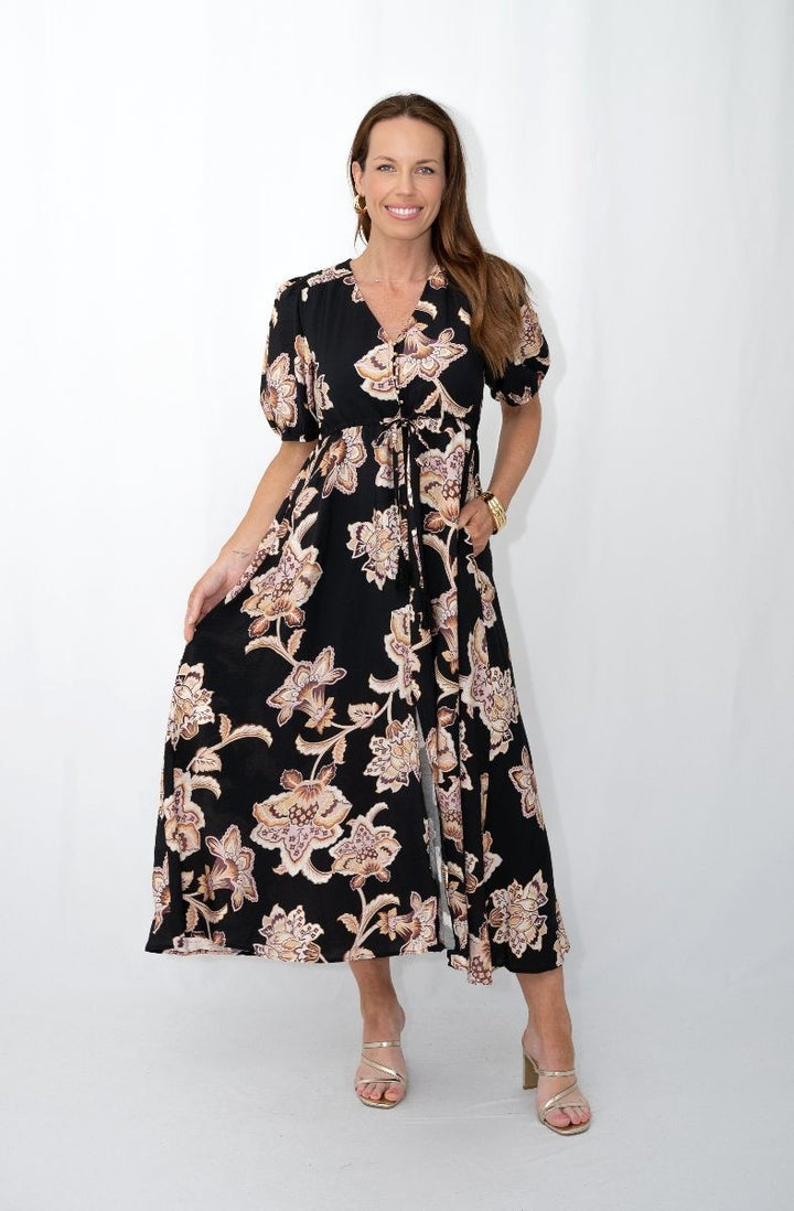 Selma Dress Black Floral