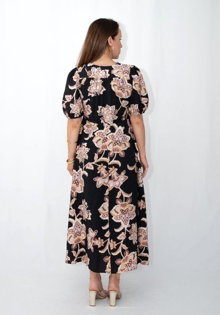 Selma Dress Black Floral