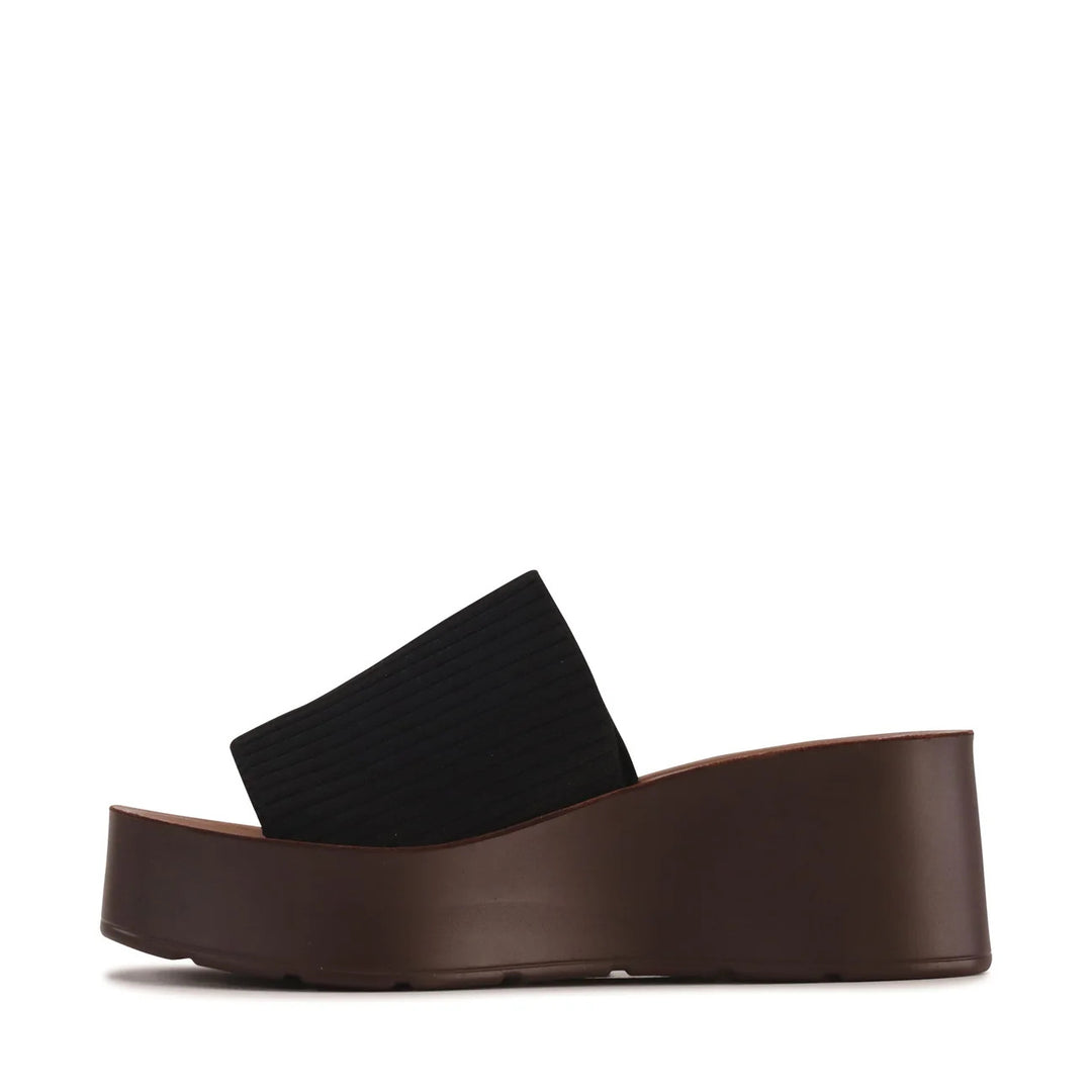 Los Cabos - Loryn Wedge Slide Black