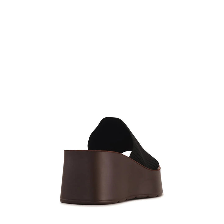 Los Cabos - Loryn Wedge Slide Black