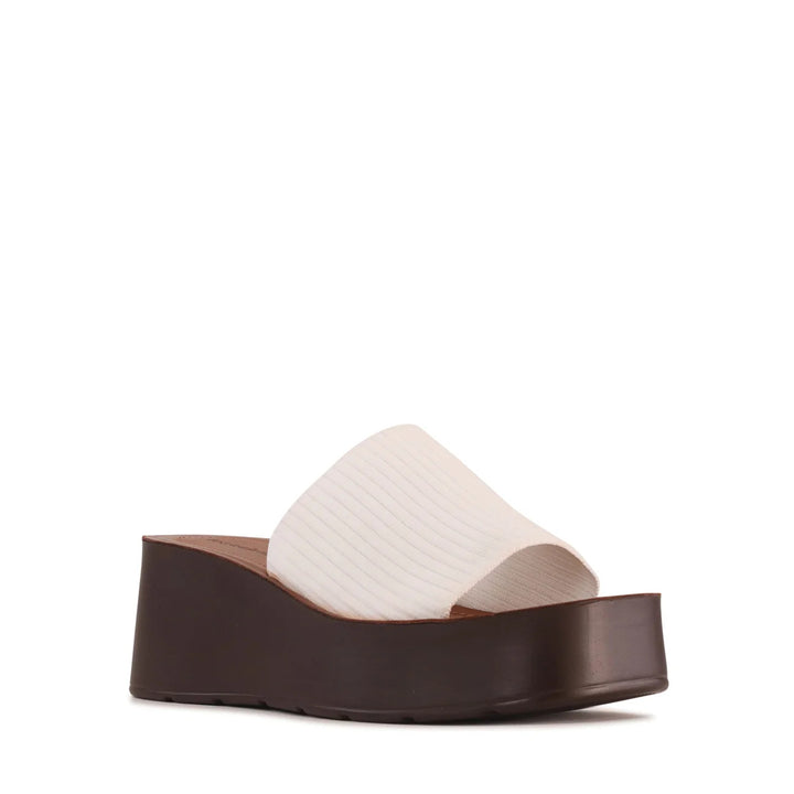 Los Cabos - Loryn Wedge Slide White