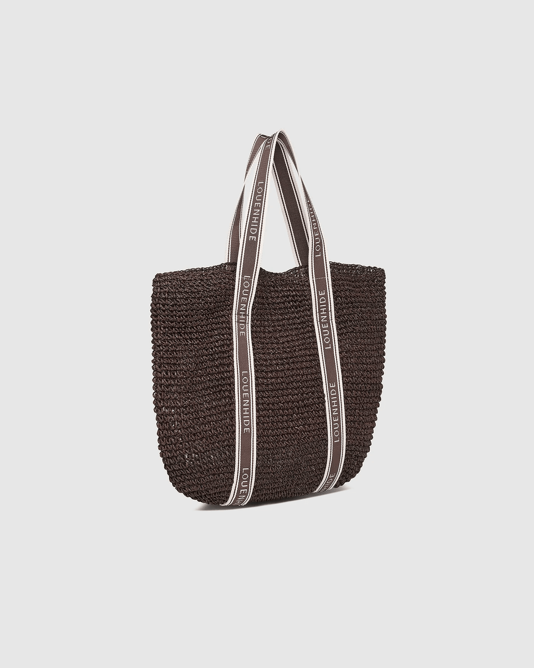 Louenhide - Bali Beach Bag Chocolate Raffia