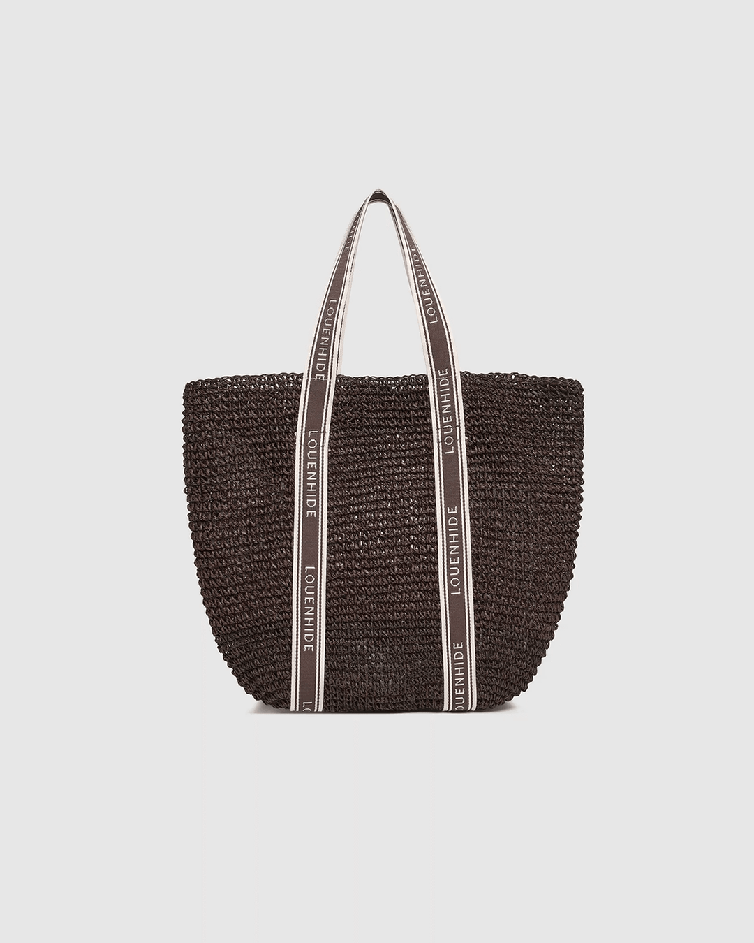Louenhide - Bali Beach Bag Chocolate Raffia