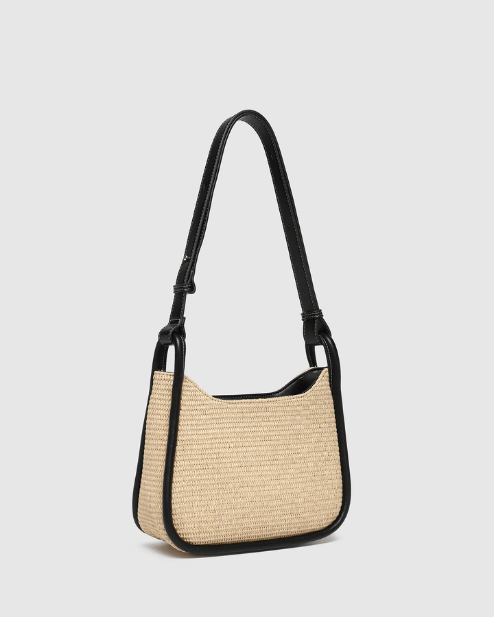 Louenhide - Clare Shoulder Bag Raffia / Black