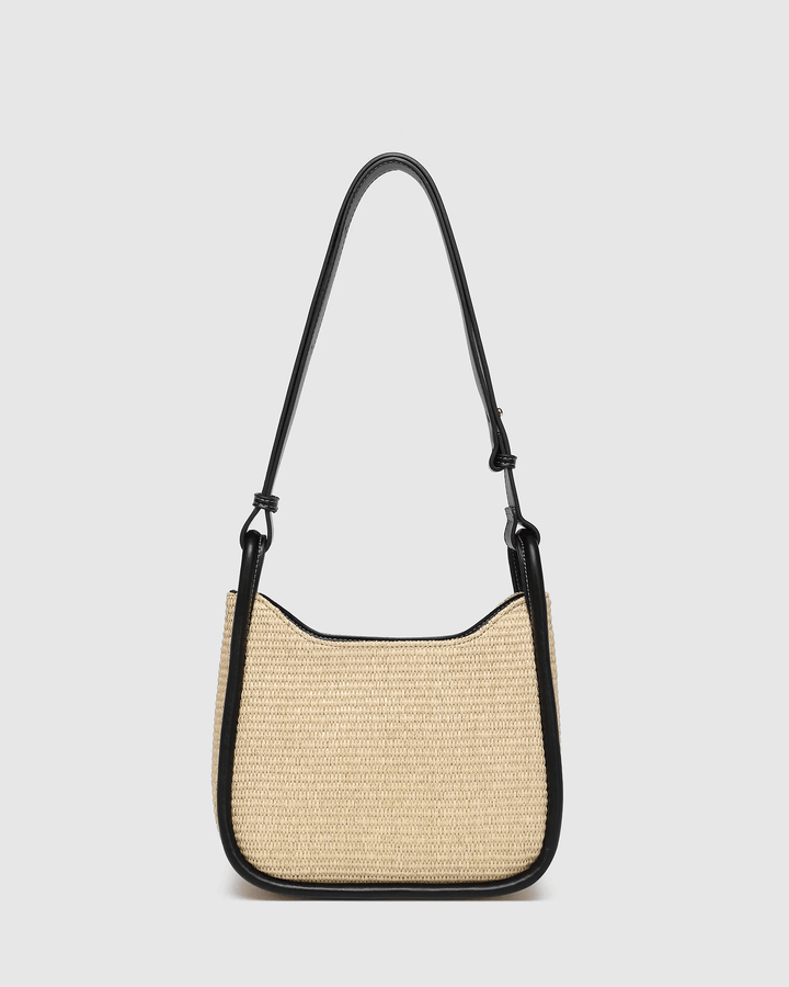 Louenhide - Clare Shoulder Bag Raffia / Black