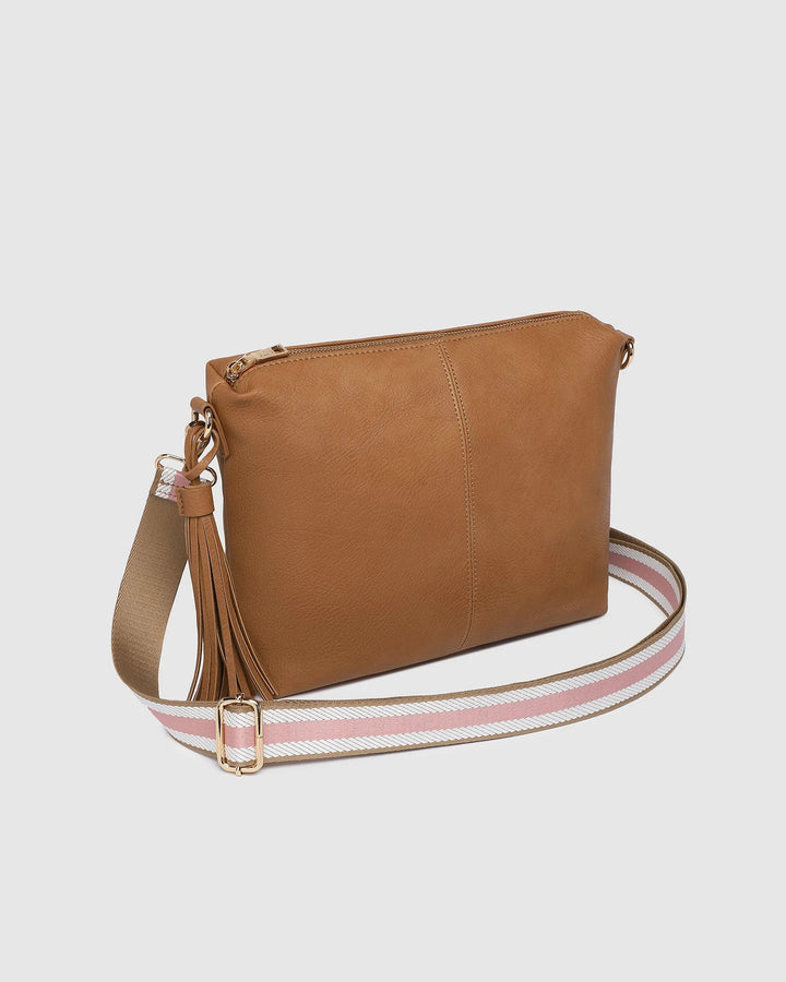 Louenhide - Daisy Stripe Crossbody Camel