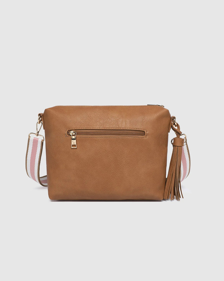 Louenhide - Daisy Stripe Crossbody Camel