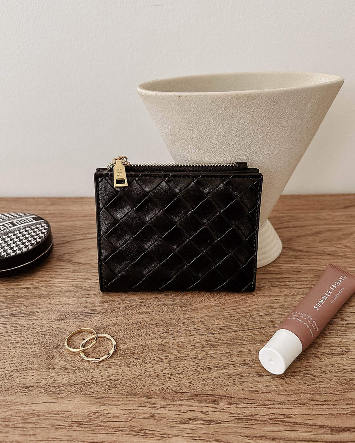 Louenhide - Lily Woven Wallet Black