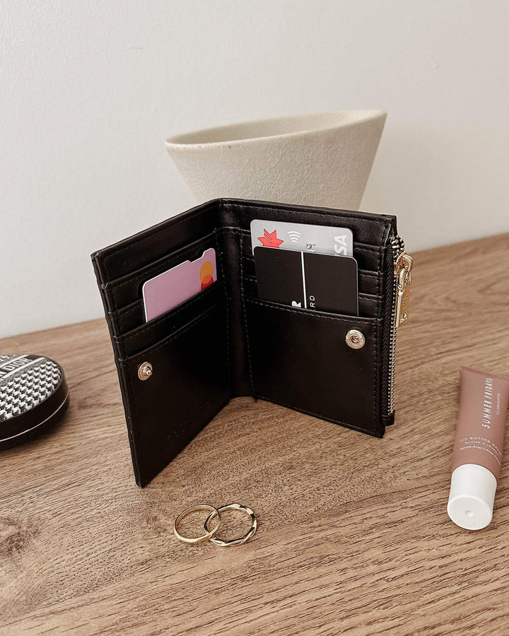 Louenhide - Lily Woven Wallet Black