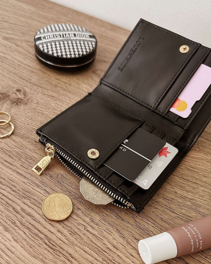 Louenhide - Lily Woven Wallet Black