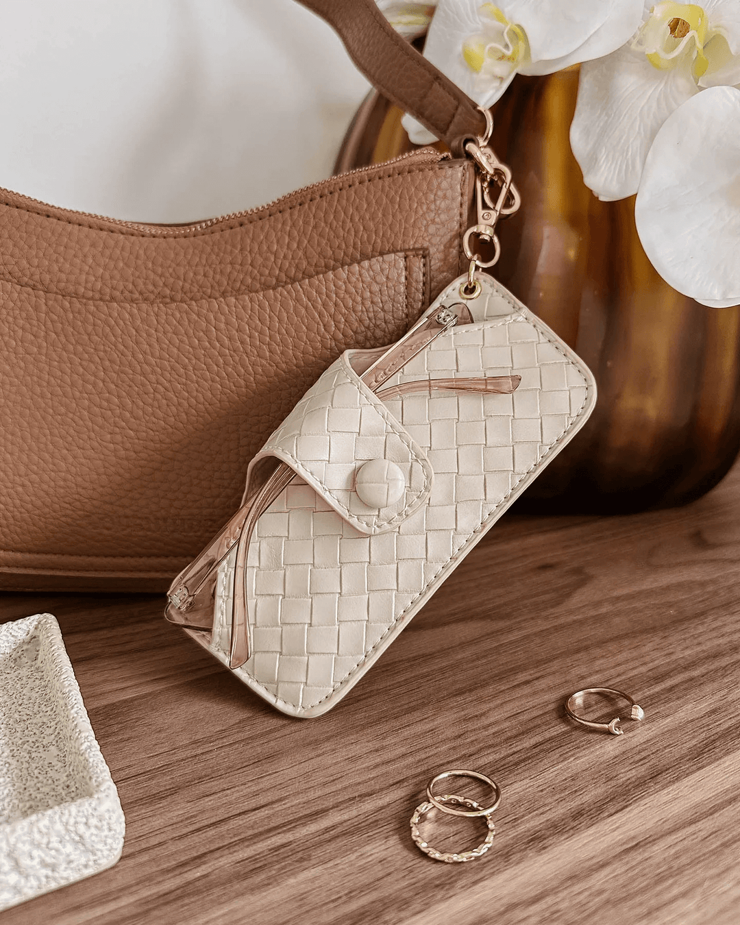 Louenhide - Skittle Sunglass Case Woven Vanilla